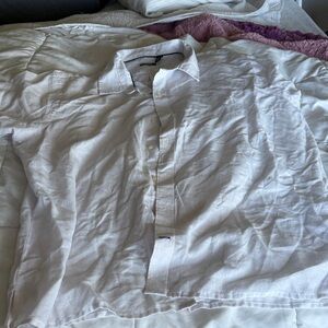 Izod Men's Casual White Button Down Shirt